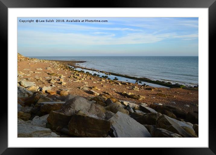 Rock a Nore beach Framed Mounted Print by Lee Sulsh