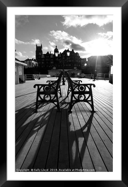 Cromer pier shadows Framed Mounted Print by Sally Lloyd