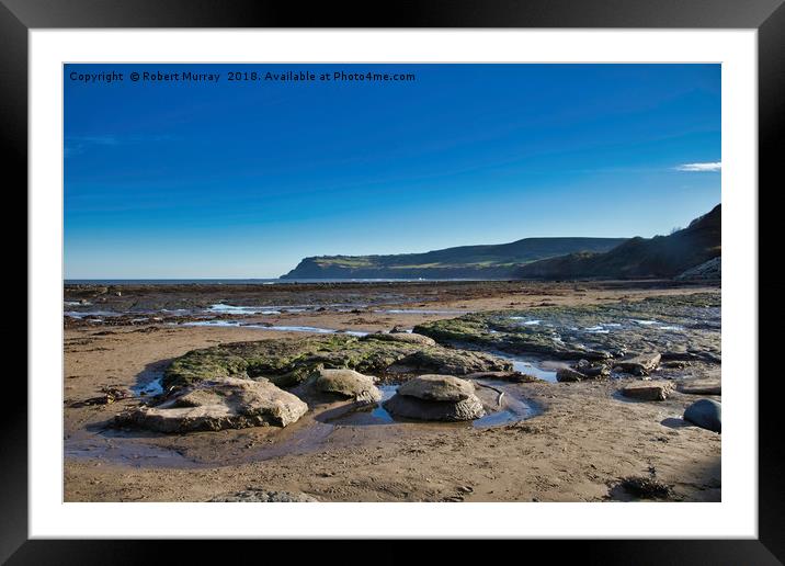 Low Tide at Robin Hood's Bay Framed Mounted Print by Robert Murray