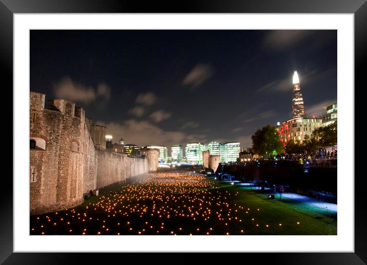Tower of London torch Beyond The Deepening  Framed Mounted Print by Andy Evans Photos