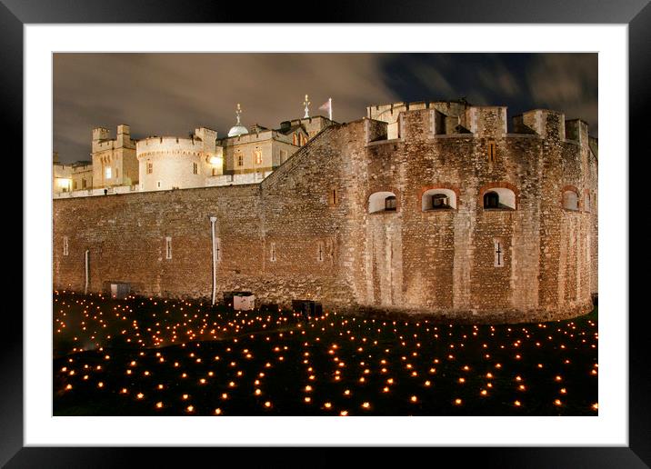 Tower of London Beyond The Deepening Shadows Framed Mounted Print by Andy Evans Photos