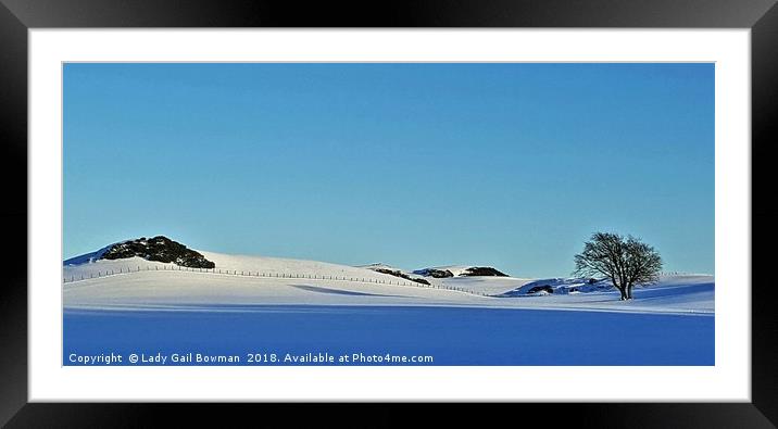 Winter's blanket Framed Mounted Print by Lady Gail Bowman