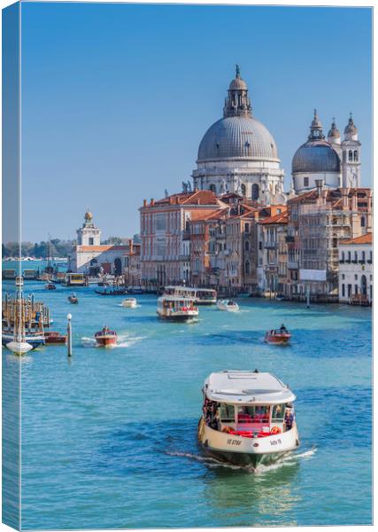 Church of the Salute, the Grand Canal, Venice. Canvas Print by Maggie McCall