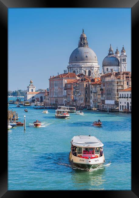 Church of the Salute, the Grand Canal, Venice. Framed Print by Maggie McCall