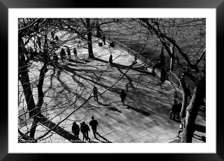 Southbank Shadows 2 Framed Mounted Print by Sally Lloyd