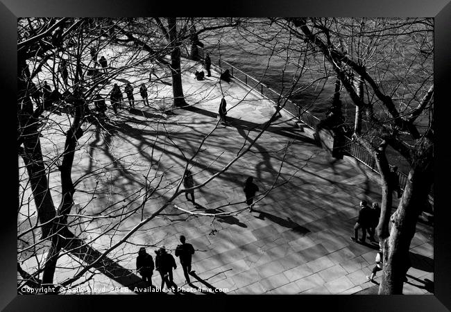 Southbank Shadows 2 Framed Print by Sally Lloyd