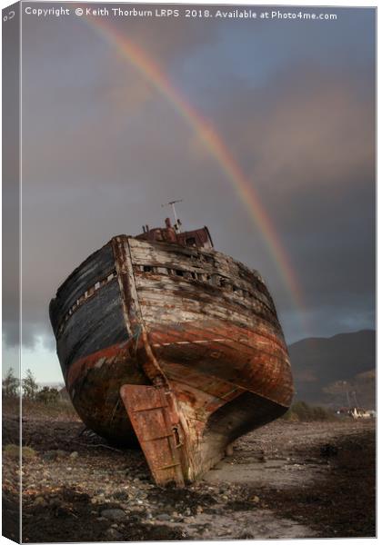Old Boat on Coal Bay Canvas Print by Keith Thorburn EFIAP/b