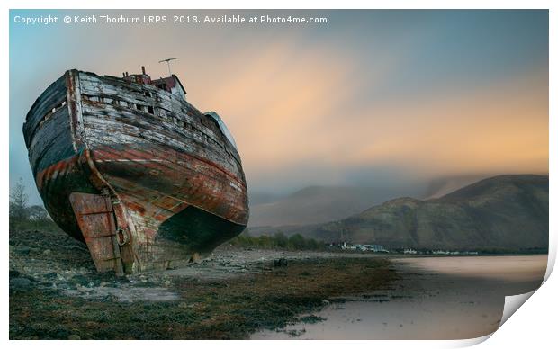 Old Boat on Coal Bay Print by Keith Thorburn EFIAP/b