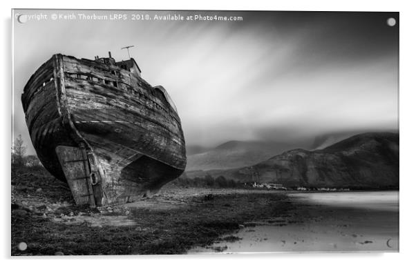 Old Boat on Coal Bay Acrylic by Keith Thorburn EFIAP/b