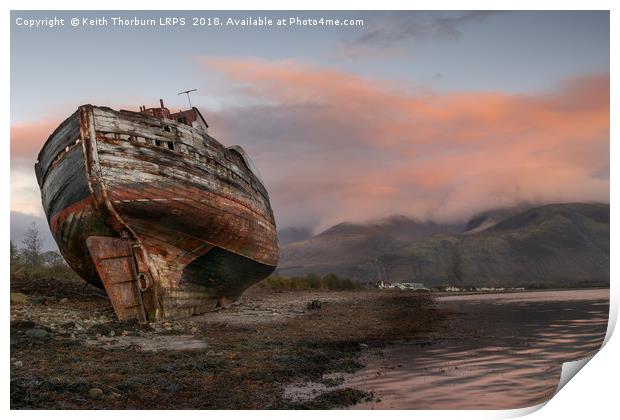 Old Boat on Coal Bay Print by Keith Thorburn EFIAP/b
