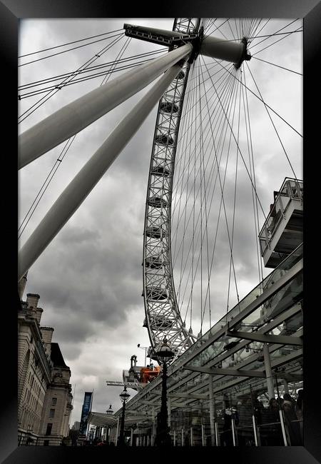 Below the London Eye Framed Print by Simon Hackett