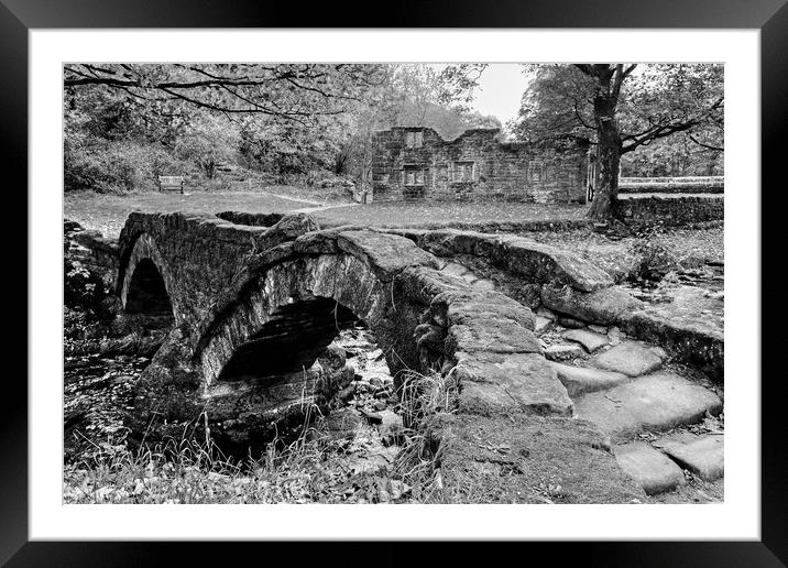 Wycoller Packhorse Bridge Framed Mounted Print by Diana Mower