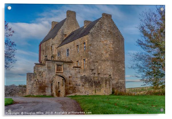 Midhope Castle (aka Lallybroch) Acrylic by Douglas Milne