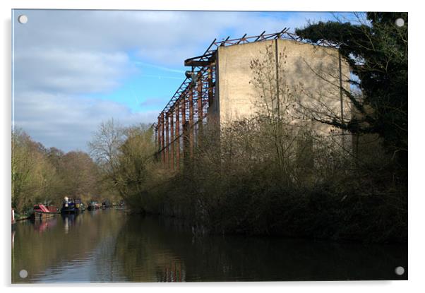 Grand Union canal building Acrylic by Chris Day