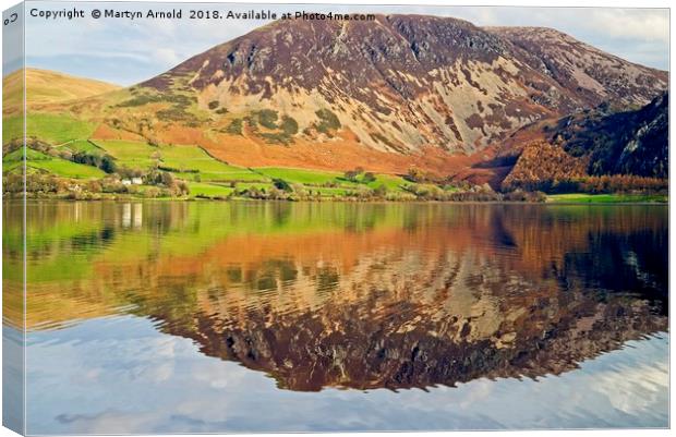 Herdus Fell rising above Ennerdale Water Canvas Print by Martyn Arnold