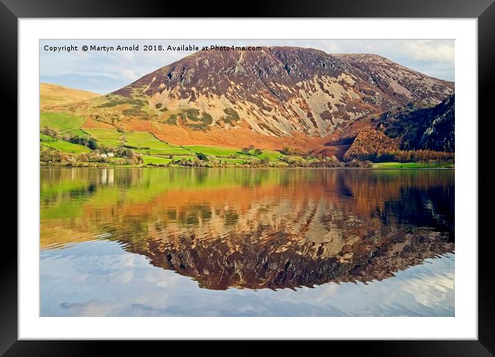 Herdus Fell rising above Ennerdale Water Framed Mounted Print by Martyn Arnold