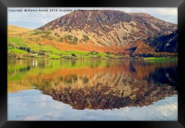 Herdus Fell rising above Ennerdale Water Framed Print by Martyn Arnold