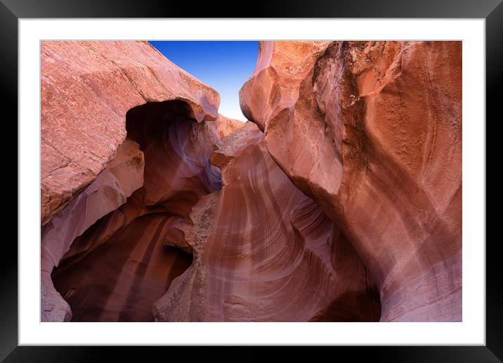 Antelope Canyon rock formation in Arizona  Framed Mounted Print by Thomas Baker