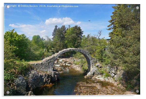 Old Packhorse Bridge  Acrylic by Lady Debra Bowers L.R.P.S
