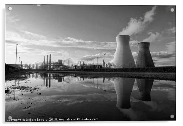 Grangemouth Refinery Acrylic by Lady Debra Bowers L.R.P.S