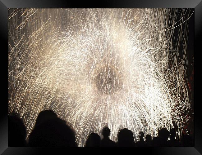 Fireworks Framed Print by Sheryl Brown
