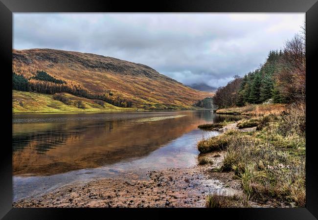 Loch Lubhair Reflection  Framed Print by Valerie Paterson