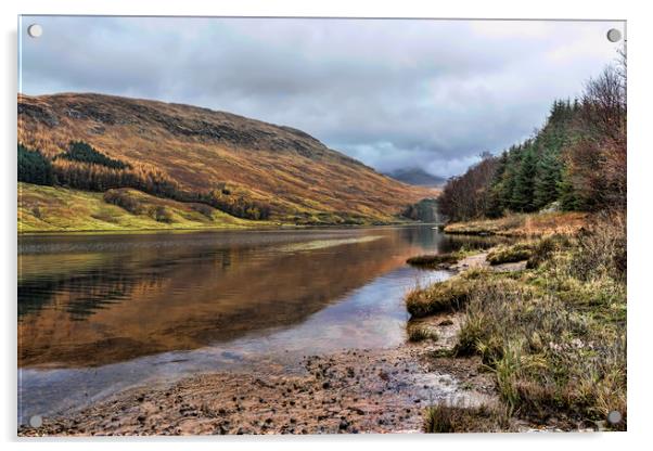 Loch Lubhair Reflection  Acrylic by Valerie Paterson