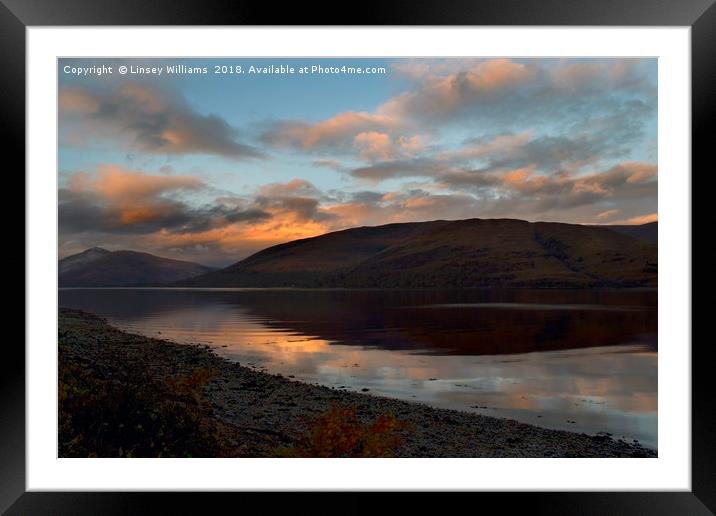 Sunrise Over Loch Linnhe, Scotland Framed Mounted Print by Linsey Williams