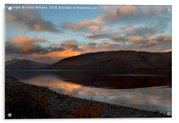 Sunrise Over Loch Linnhe, Scotland Acrylic by Linsey Williams