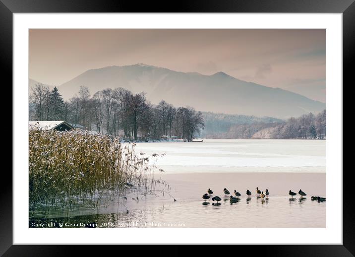 Winter on Lake Staffel Framed Mounted Print by Kasia Design