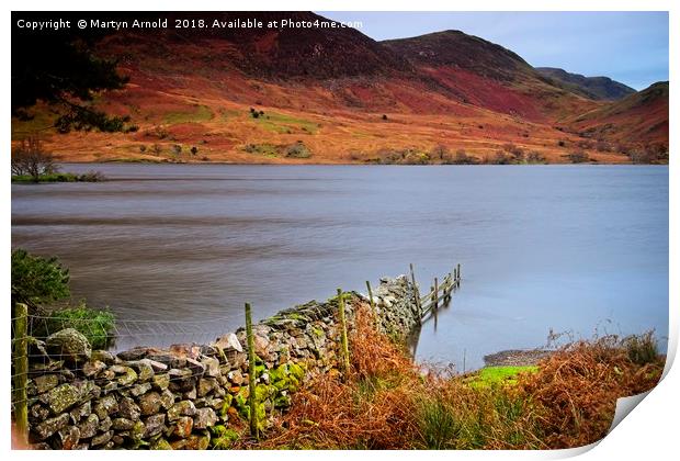 Crummock Water Autumn Evening Print by Martyn Arnold