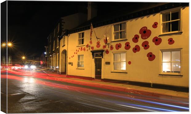 Night at  Knaresborough The Poppy House Canvas Print by Colin Williams Photography