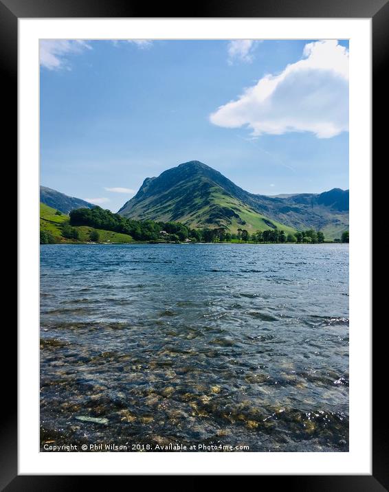 Fleetwith Pike On Buttermere. Framed Mounted Print by Phil Wilson