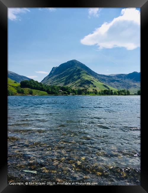 Fleetwith Pike On Buttermere. Framed Print by Phil Wilson