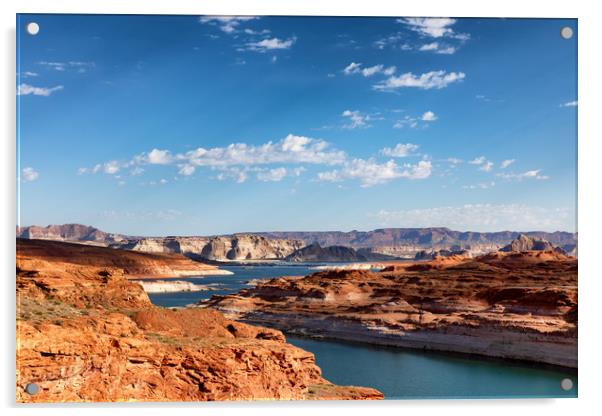 Colorado river with Lake Powell in Arizona during  Acrylic by Thomas Baker