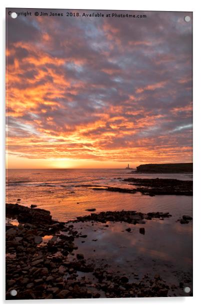 Northumbrian November Seascape (2) Acrylic by Jim Jones