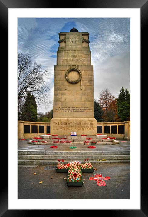 War Memorial,Clifton Park,Rotherham                Framed Mounted Print by Darren Galpin