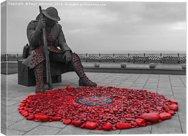 Tommy Lest We Forget 1918 - 2018 Canvas Print by Reg K Atkinson