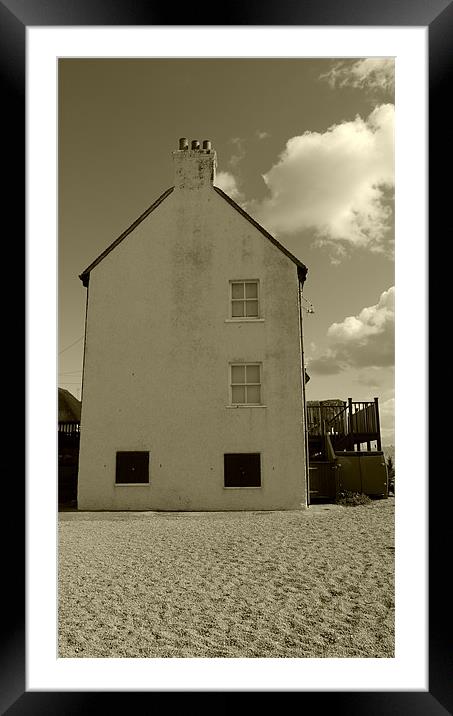 House On The Beach Framed Mounted Print by Louise Godwin