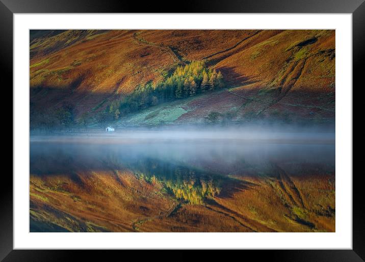  Autumn Mist Buttermere Framed Mounted Print by Paul Andrews