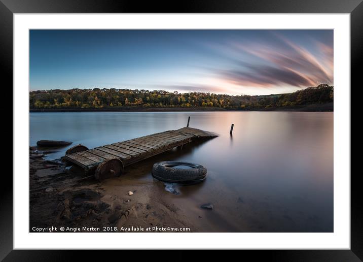 Damflask at Autumns End Framed Mounted Print by Angie Morton