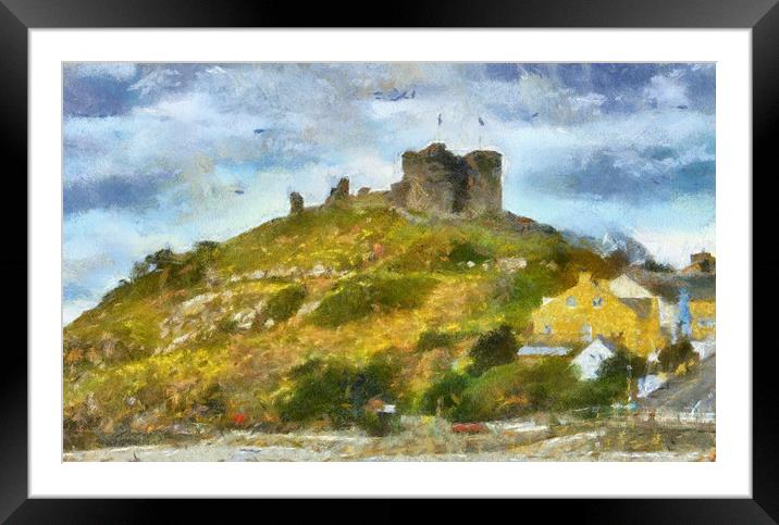 Criccieth Castle  , Wales Uk Framed Mounted Print by Irene Burdell