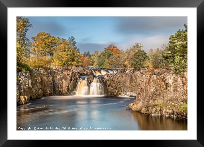 Autumn at Low Force in Teesdale Framed Mounted Print by AMANDA AINSLEY