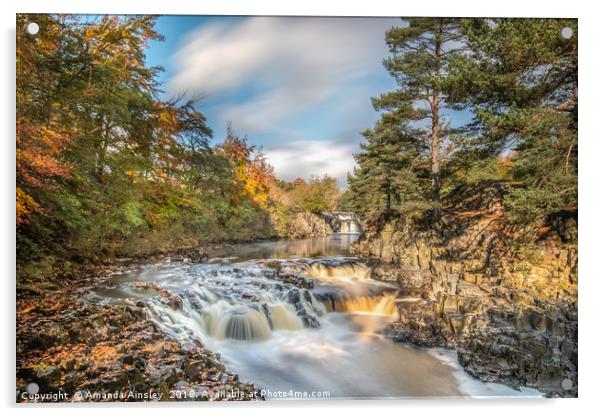 Golden Autumn at Low Force Acrylic by AMANDA AINSLEY