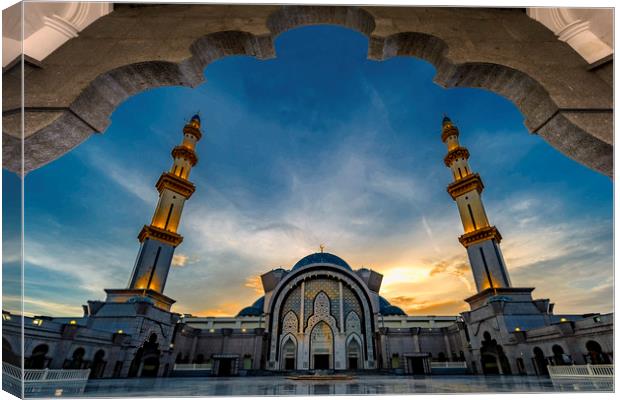 Kuala Lumpur Federal Territory Mosque Canvas Print by Ankor Light