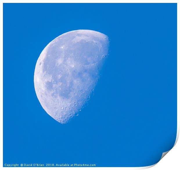 Moon in Daytime Print by David O'Brien