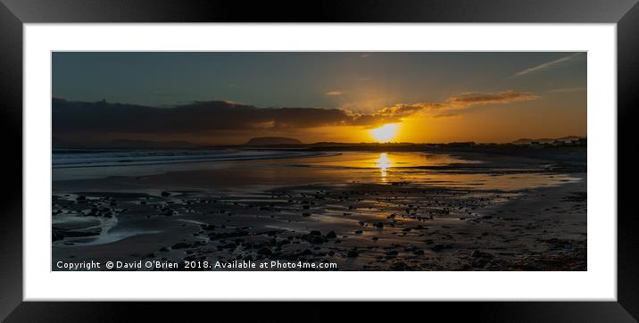Irish Sunrise Framed Mounted Print by David O'Brien