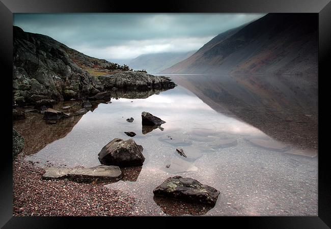 Wast Water reflection Framed Print by Tony Bates