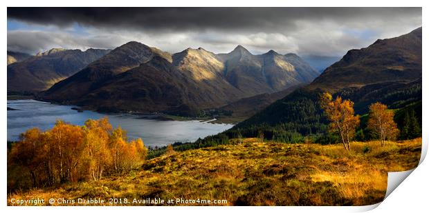 Autumn in Kintail Print by Chris Drabble