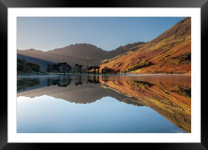 Buttermere Sunbeams Framed Mounted Print by Paul Andrews
